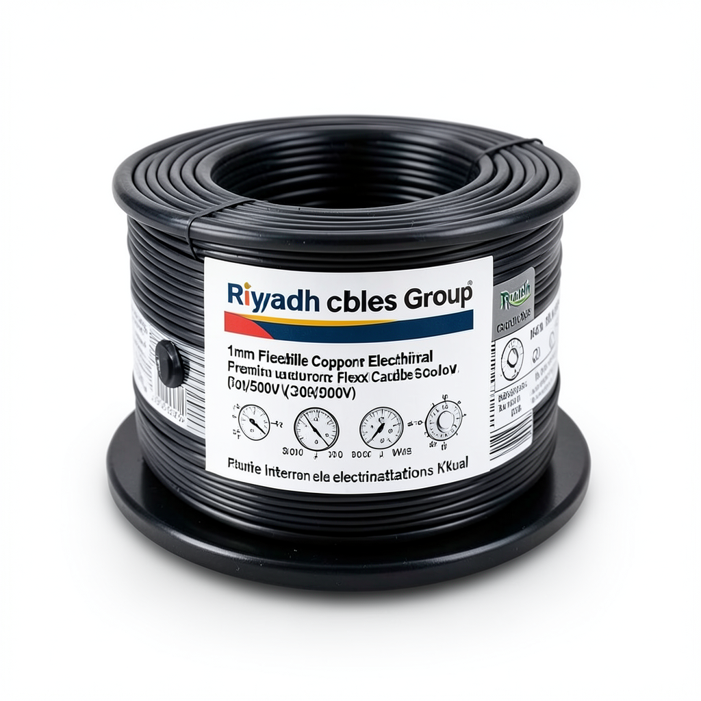 1mm Flexible Copper Electrical Wire 300/500V Black Color | Riyadh Cables Group