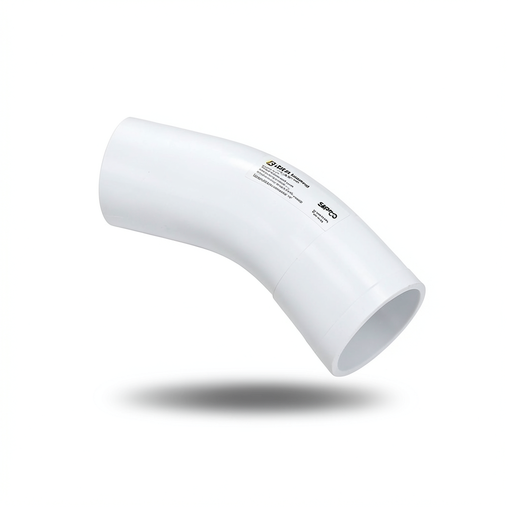 UPVC Elbow Long Radius 11.25° 140 mm White Color | SAPPCO