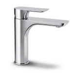 Short Automatic Bathroom Washbasin Mixer, Chrome