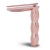 High Ribbed Washbasin Mixer Rose Gold Color - Image 1
