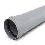 UPVC Pipe PN 2 Bar Class 1, Size 125 mm, Thickness 1.8 mm, Gray Color