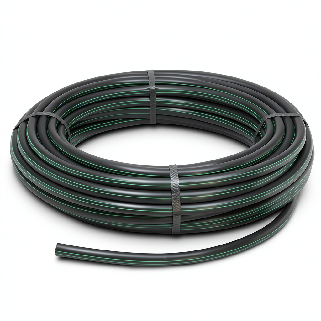 لفة أنابيب HDPE ضغط 16 بار PE 100 مقاس 50 مم سمك 5.6 مم لون أسود