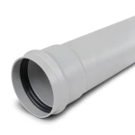 UPVC Plastic Pipe PN 2 Bar Class 1, Size 140 mm, Thickness 1.8 mm, Gray Color