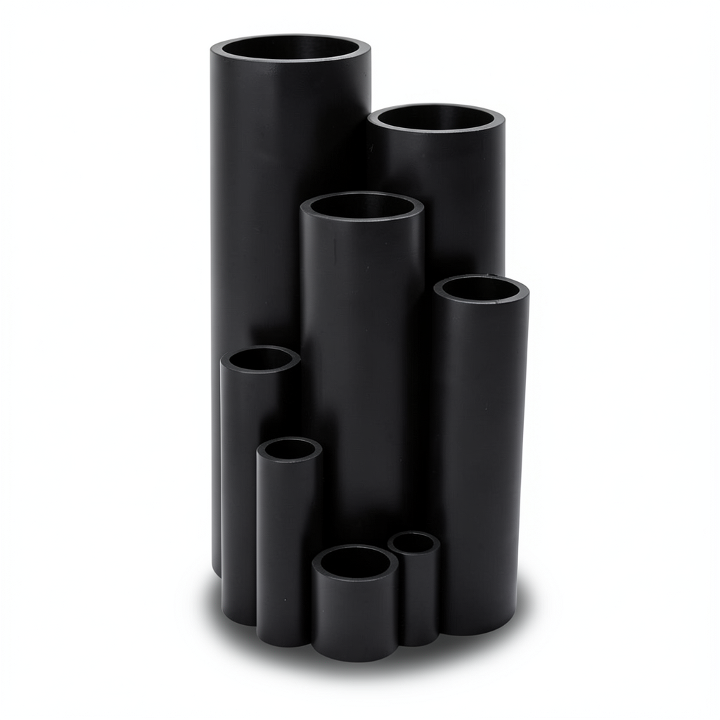 لفة أنابيب HDPE ضغط 20 بار PE 100 مقاس 125 ملم سمك 15.5 مم لون أسود