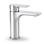Short Automatic Bathroom Washbasin Mixer, Chrome