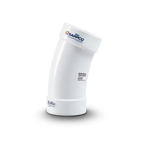 UPVC Elbow Long Radius 22.5° Outside Diameter 200 mm White Color | SAPPCO