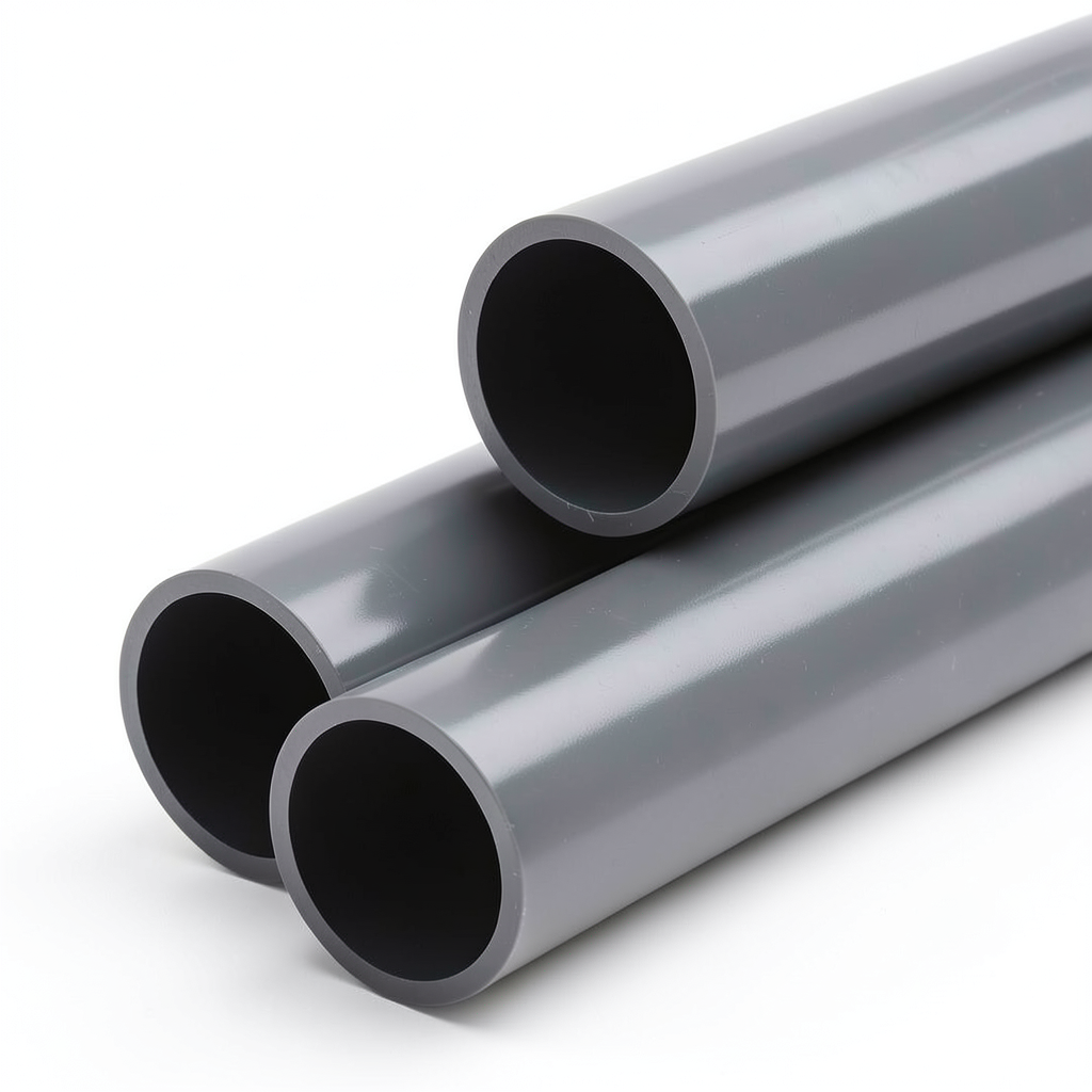 أنابيب بلاستيك UPVC ضغط 9 بار مقاس 3 إنش سمك 4.1 مم لون رمادي غامق
