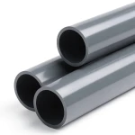 أنابيب بلاستيك UPVC ضغط 9 بار مقاس 5 إنش سمك 6.4 مم لون رمادي غامق
