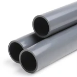 UPVC Plastic Pipe PN 9 Bar Size 6 inch Thickness 7.6 mm Dark Gray