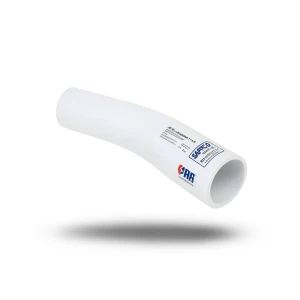 كوع UPVC طويل نصف قطر زاوية 11.25° قطر خارجي 140 مم لون أبيض | سابكو