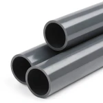 UPVC Plastic Pipe PN 9 Bar Size 6 inch Thickness 7.6 mm Dark Gray