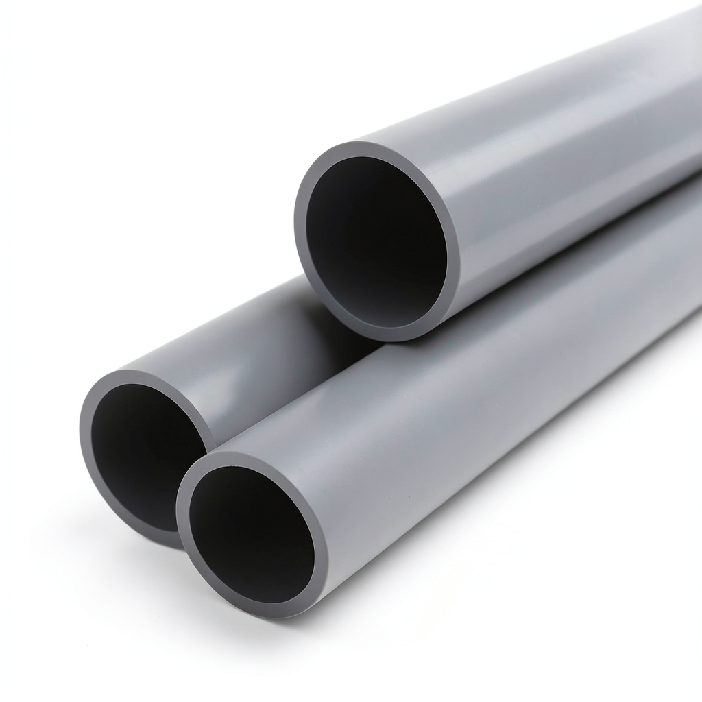 أنابيب بلاستيك UPVC ضغط 12 بار مقاس 1 1/4 إنش سمك 2.7 مم لون رمادي غامق