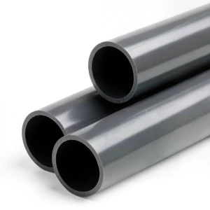 أنابيب بلاستيك UPVC ضغط 12 بار مقاس 2 إنش سمك 3.7 مم لون رمادي غامق