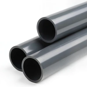 UPVC Plastic Pipe PN 12 Bar Size 4 inch Thickness 6.9 mm Dark Gray
