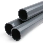 أنابيب بلاستيك UPVC ضغط 12 بار مقاس 6 إنش سمك 10.2 ملم لون رمادي غامق