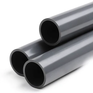 انابيب بلاستيك UPVC ضغط 12 بار مقاس 8 إنش سمك 11.9 ملم لون رمادي غامق
