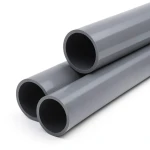 أنابيب بلاستيك UPVC ضغط 15 بار مقاس 1/2 إنش سمك 2.1 مم لون رمادي غامق