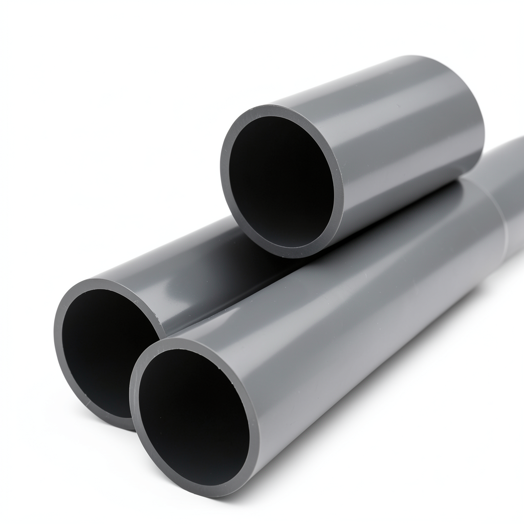 مواسير UPVC ضغط 15 بار مقاس 3/4 إنش سماكة 2.5 مم لون رمادي غامق