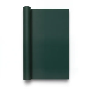 Plain Wall Covering 10m x 0.53m, Dark Green Color, Model 221432