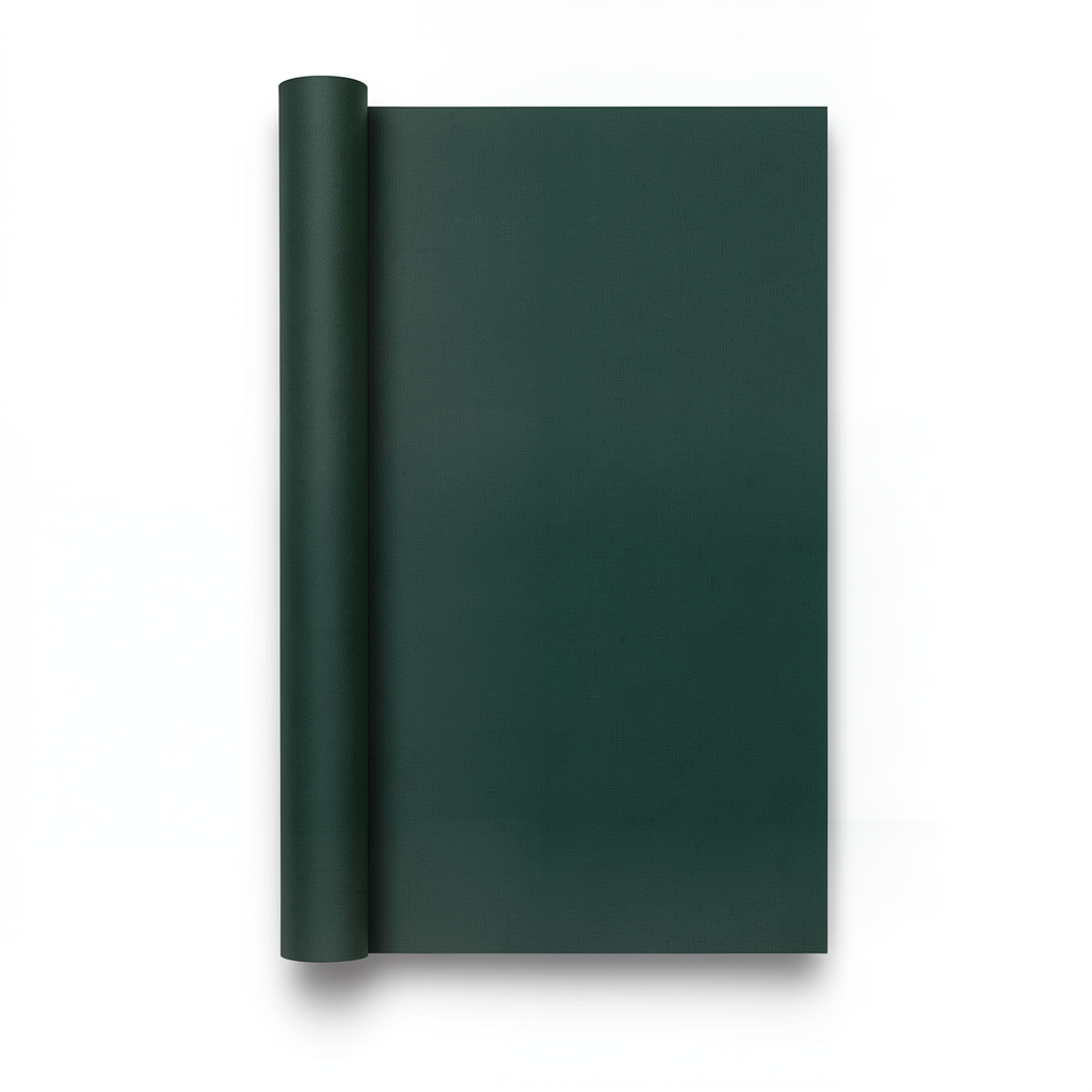 Plain Wall Covering 10m x 0.53m, Dark Green Color, Model 221432