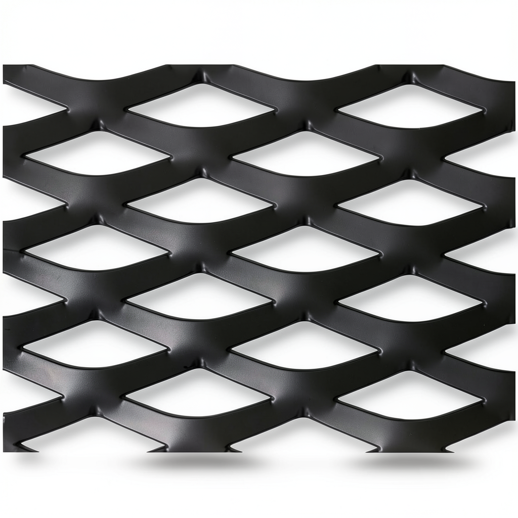 Hot Rolled Black Steel Expanded Metal Mesh Thickness 2 mm Width 1.22 m Length 4 m