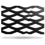 Hot Rolled Black Steel Expanded Metal Mesh Thickness 2 mm Width 1.22 m Length 7 m