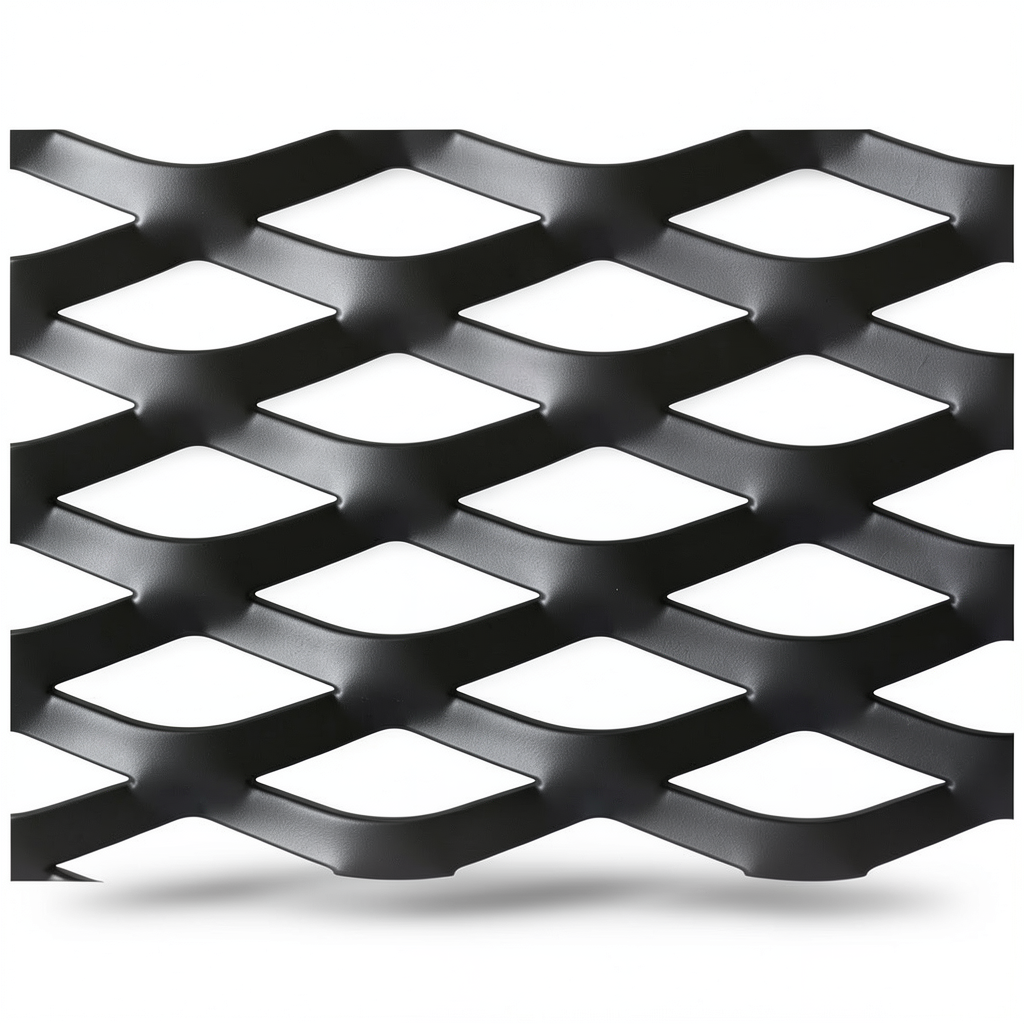 Hot Rolled Black Steel Expanded Metal Mesh Thickness 2 mm Width 1.22 m Length 6 m