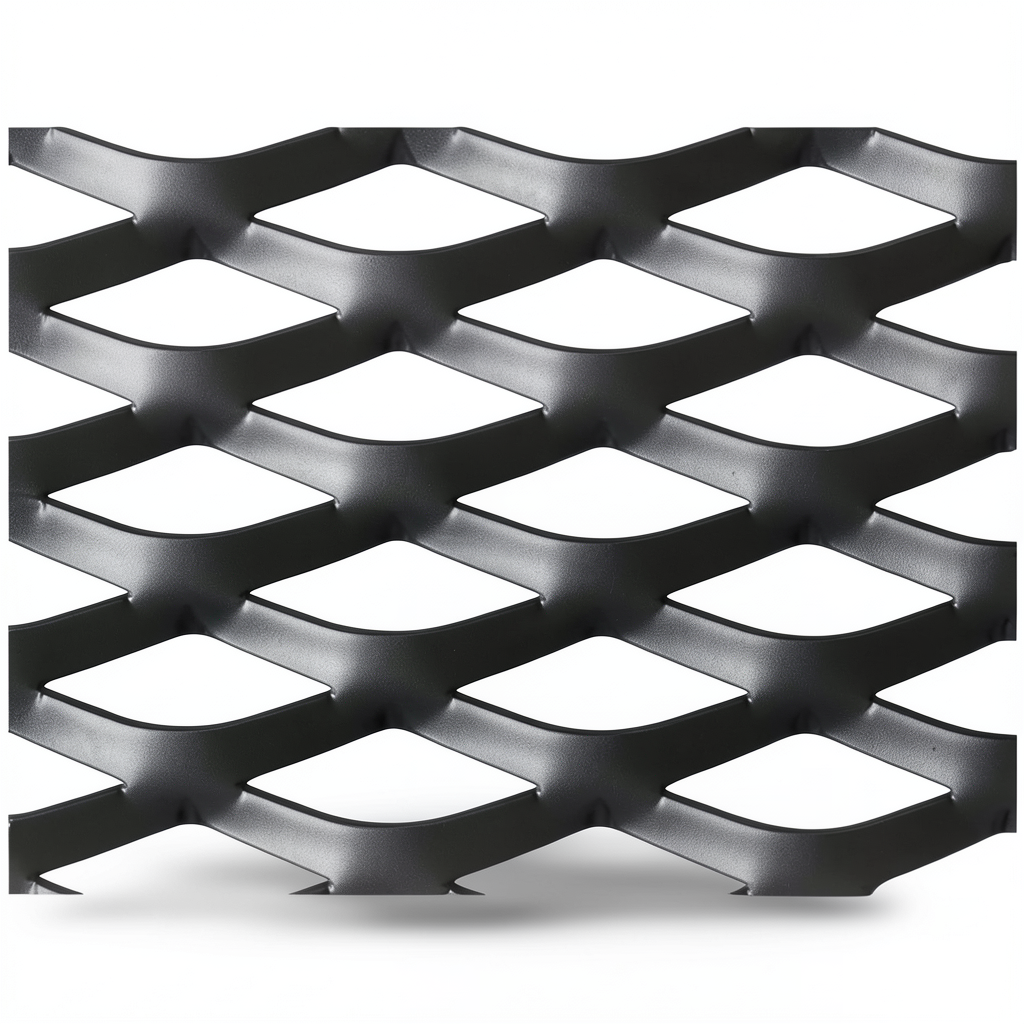 Hot Rolled Black Steel Expanded Metal Mesh Thickness 2.3 mm Width 1.22 m Length 1 m