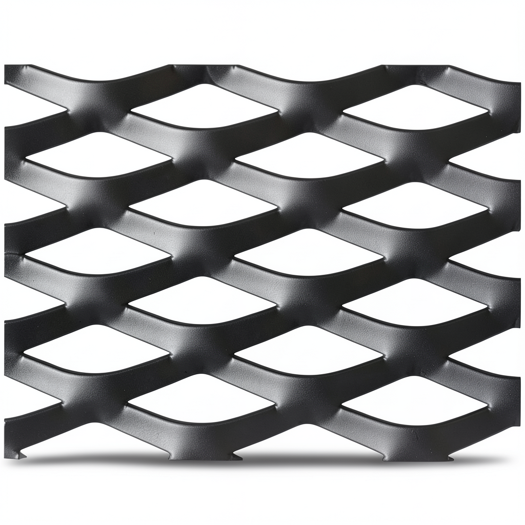 Hot Rolled Black Steel Expanded Metal Mesh Thickness 2.3 mm Width 1.22 m Length 5 m