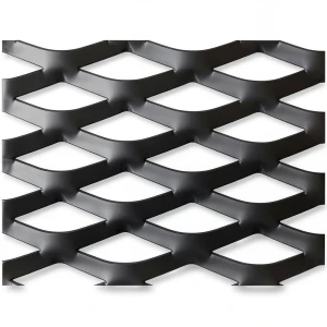 Hot Rolled Black Steel Expanded Metal Mesh 2.3 mm Thickness 1.22x6 m