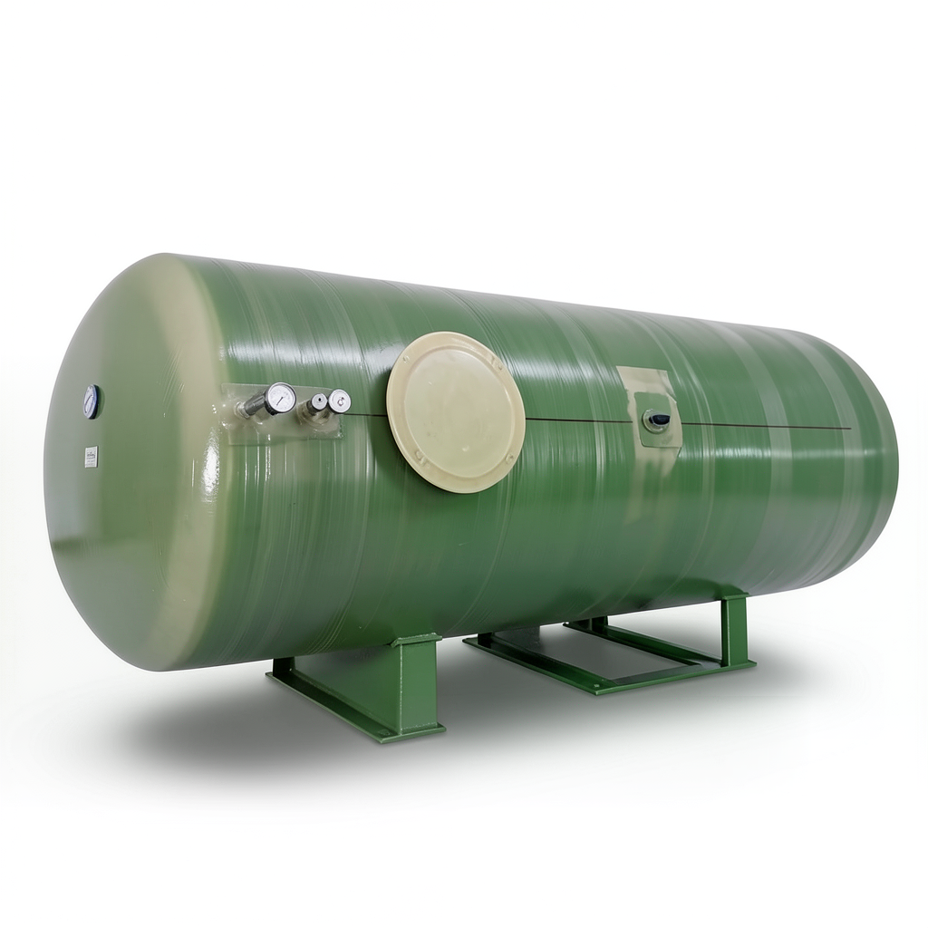 Water Tank Al-Kawthar Horizontal Fiber Glass 4000 Liter, Size 370×120×130 cm