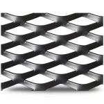Hot Rolled Black Steel Expanded Metal Mesh 2.3 mm Thickness 1.22x6 m