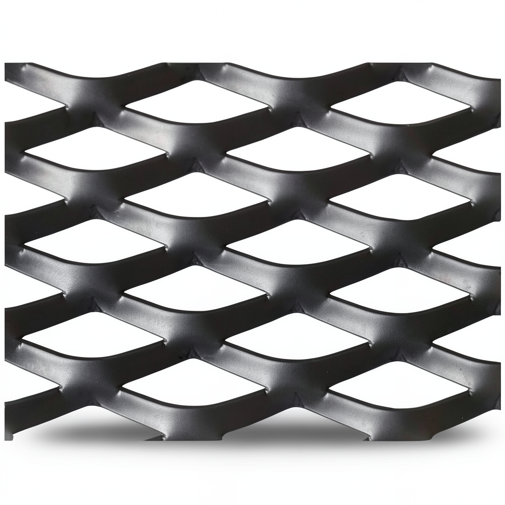 Hot Rolled Black Steel Expanded Metal Mesh 2.3 mm Thickness 1.22x6 m