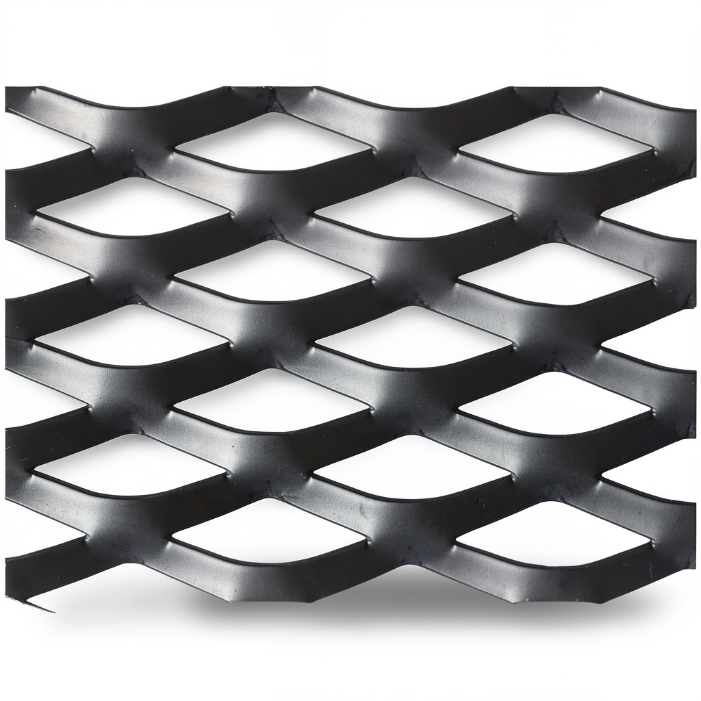 Hot Rolled Black Steel Expanded Metal Mesh Thickness 2.7 mm Width 1.22 m Length 1 m