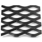 Hot Rolled Steel Expanded Metal Mesh Thickness 2.7 mm Width 1.22 m Length 4 m, Black