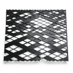 Hot Rolled Steel Expanded Metal Mesh Thickness 2.7 mm Width 1.22 m Length 4 m, Black