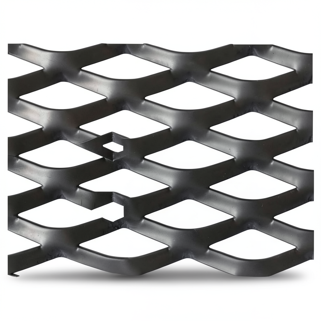 Hot Rolled Black Steel Expanded Metal Mesh Thickness 2.7 mm Width 1.22 m Length 5 m