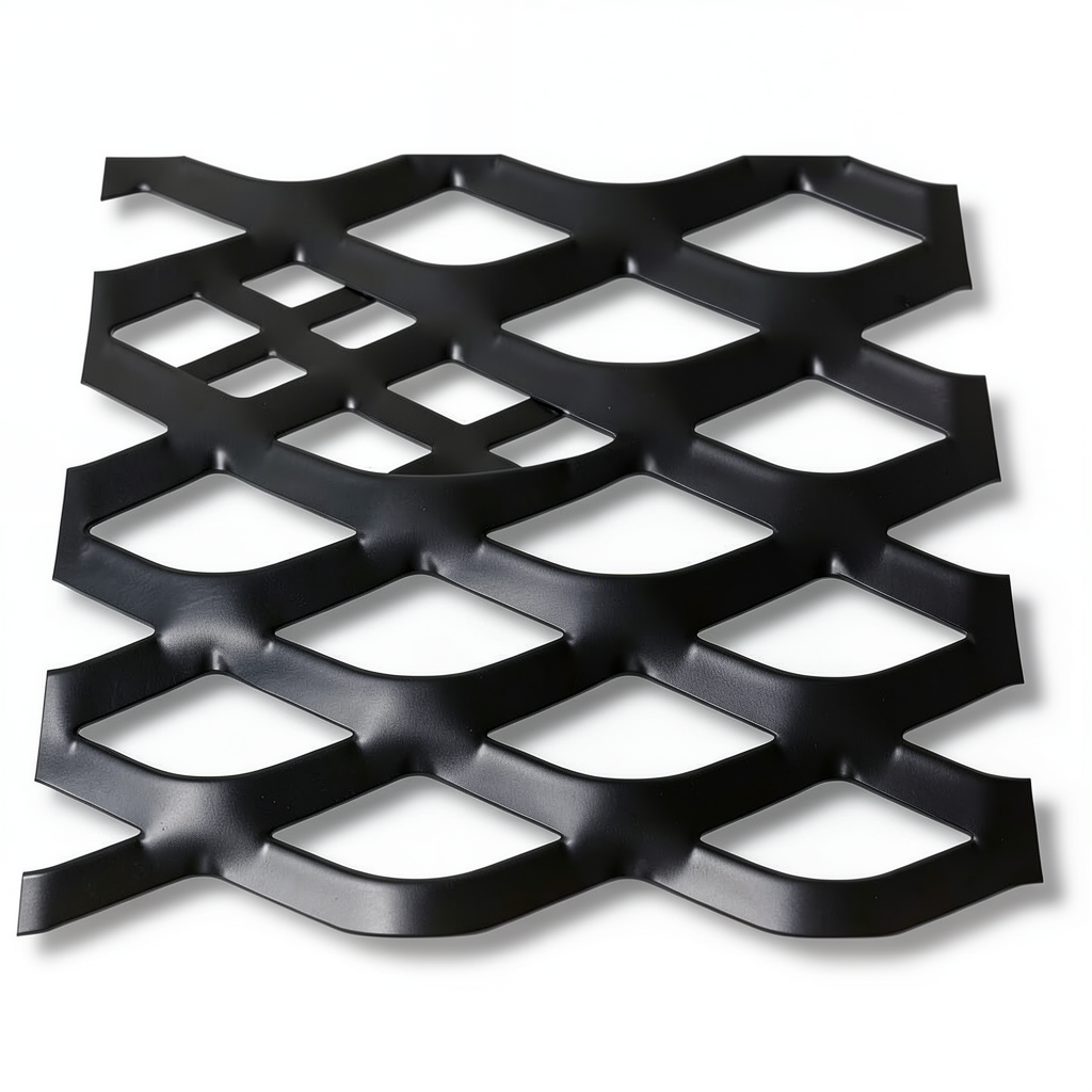 Hot Rolled Black Steel Expanded Metal Mesh Thickness 2.7 mm Width 1.22 m Length 6 m