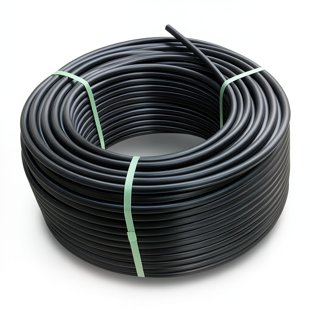 لفة أنابيب بلاستيك HDPE ضغط 19.2 بار [PE 100] قطر خارجي 140 مم SDR 7.4 لون أسود