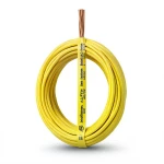 لفة سلك مفرد نحاس مجدول CU/PVC مقاس 4mm 450/750 فولت لون أصفر | شركة كابلات جدة