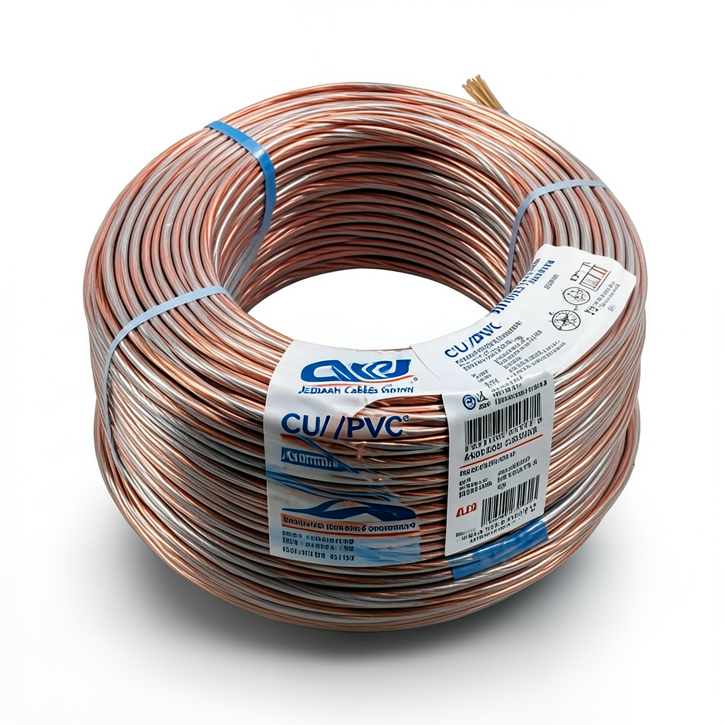لفة سلك نحاس مجدول CU/PVC مساحة مقطع 400mm2، 450/750 فولت، لون أزرق | شركة كابلات جدة