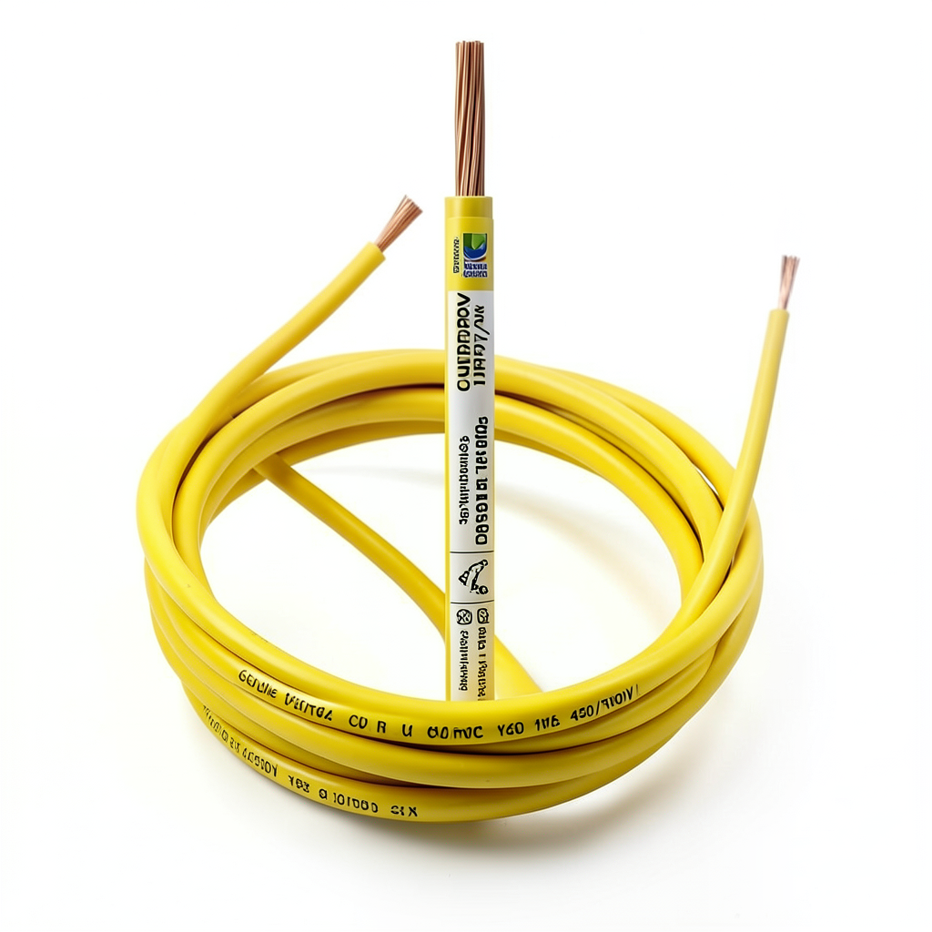 سلك مفرد نحاس مجدول CU/PVC مساحة مقطع 16mm2، 450/750 فولت، لون أصفر | شركة كابلات جدة