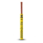 لفة سلك مفرد نحاس مجدول CU/PVC مقاس 25mm2، 450/750 فولت، لون أصفر | شركة كابلات جدة