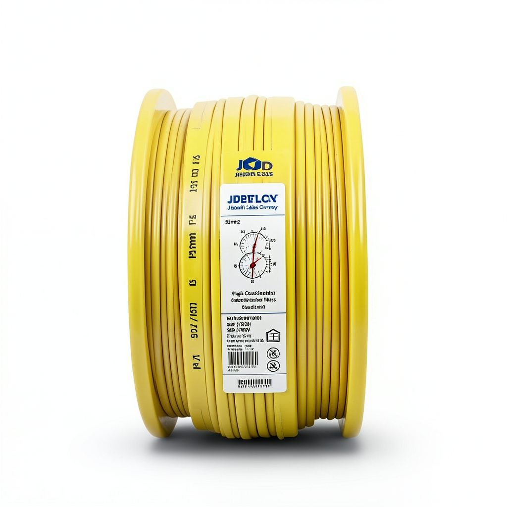 Single Core Stranded Electric Wire CU/PVC 35mm2, 450/750V, Yellow | Jeddah Cables Company
