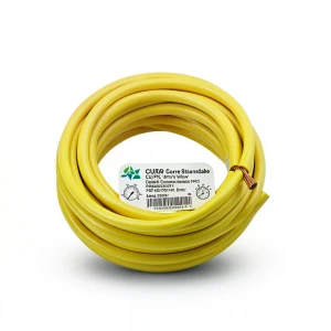 سلك مفرد نحاس مجدول CU/PVC مساحة 6mm2 450/750 فولت لون أصفر | شركة كابلات جدة