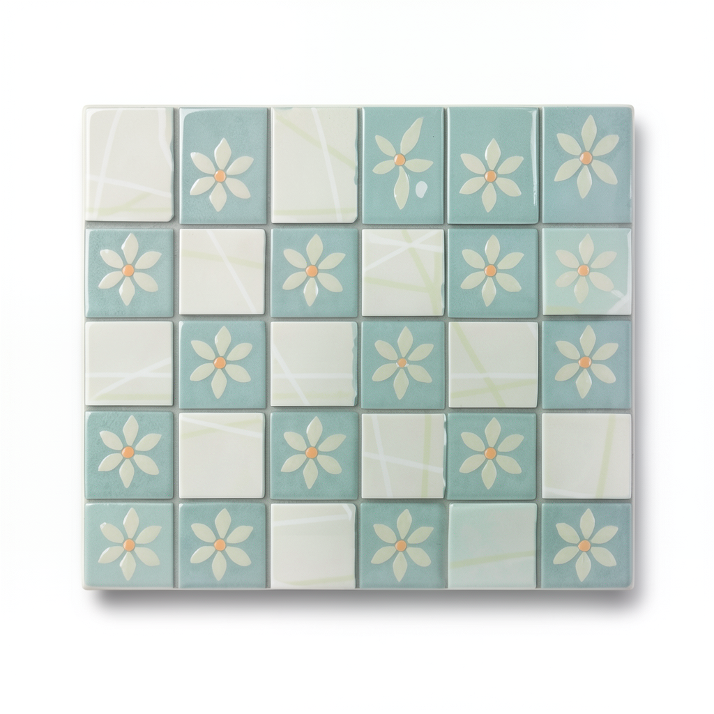 بلاط جدران سيراميك مقاس 20×20 سم، لون إنسرت سمارت تفاح