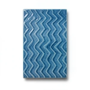 Ceramic Wall Tiles Size 20x43 cm, Rectangle, Waves Cold Color