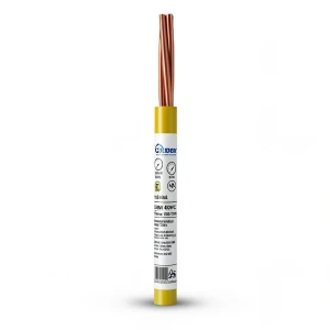 لفة سلك مفرد نحاس مجدول CU/PVC مقاس 95mm، 450/750 فولت، لون أصفر | شركة كابلات جدة