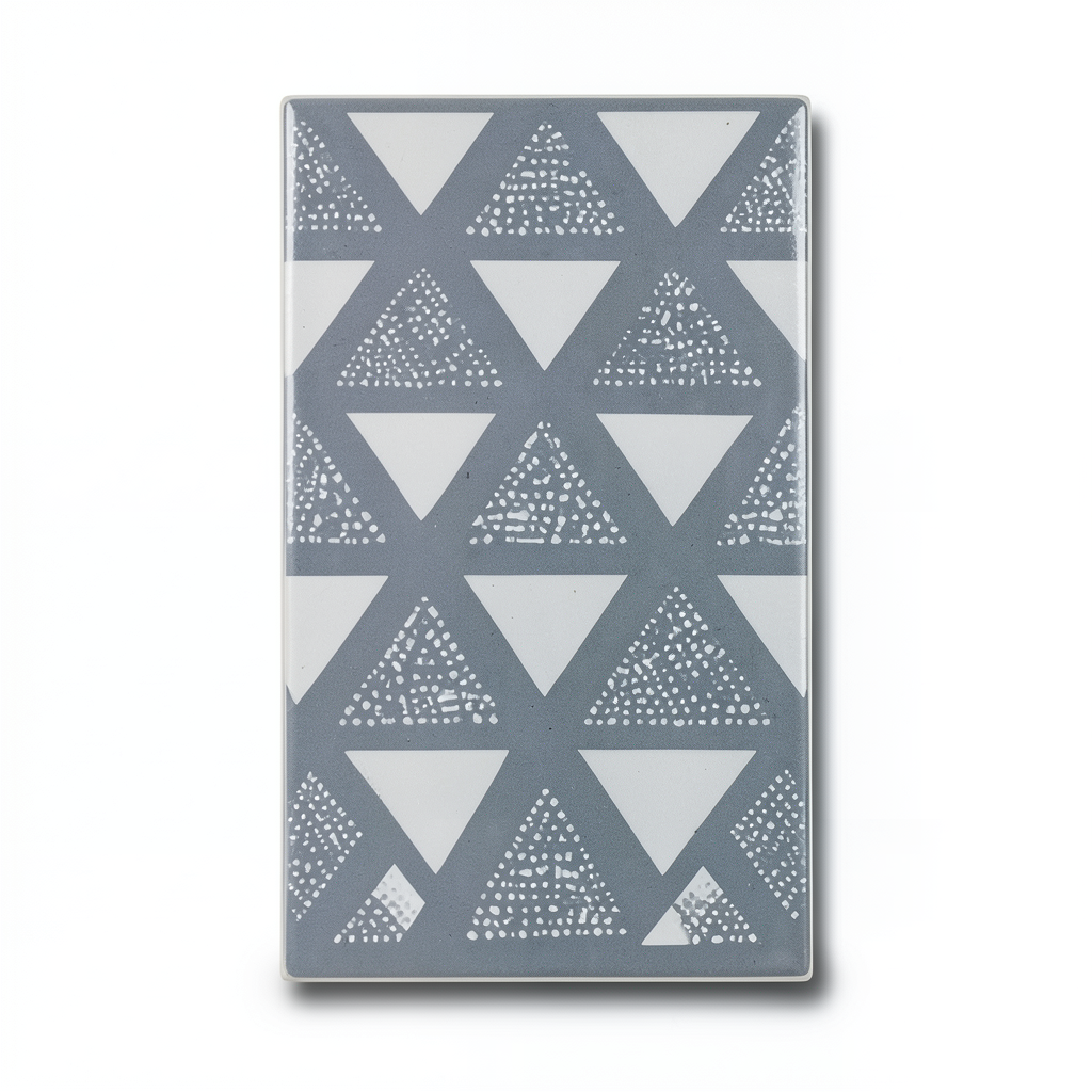 Ceramic Wall Tiles 20x43 cm Rectangle Triangles Cold Color