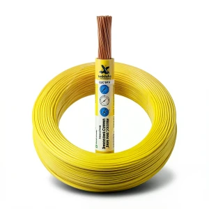 سلك مفرد نحاس مجدول CU/PVC مساحة مقطع 120mm2، 450/750V، لون أصفر | شركة كابلات جدة